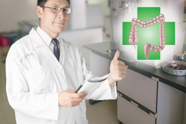 gastroenterologist provides colonoscopy