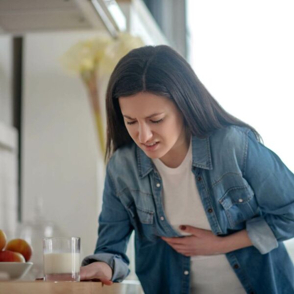 Woman with Food Intolerances